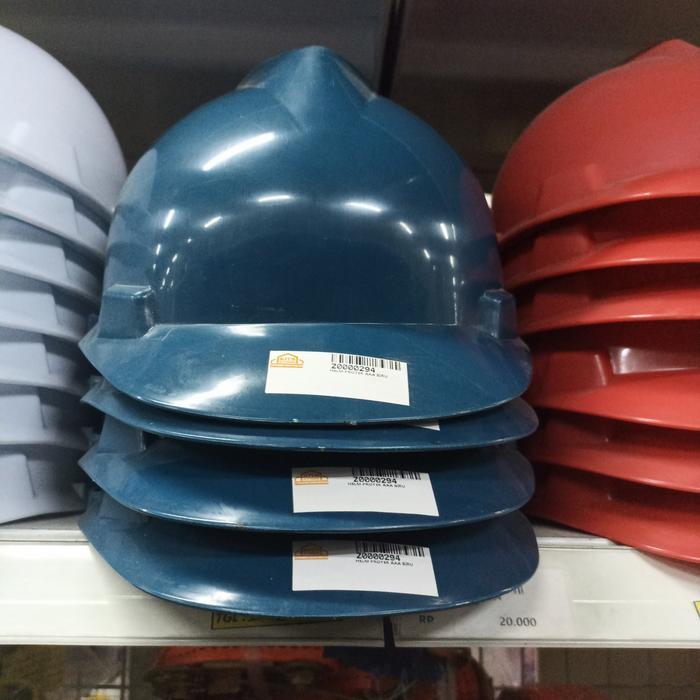 Gambar HELM PROYEK SAFETY ASLAN DENGAN TALI - Biru dari KITA UTAMA KARAWANG undefined Tokopedia