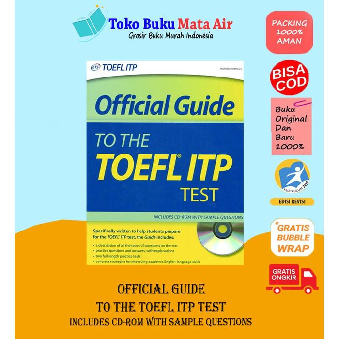 Gambar BEST SELLER OFFICIAL GUIDE TO THE TOEFL ITP TEST - PENERBIT ERLANGGA dari Toko Buku Mata Air undefined Tokopedia