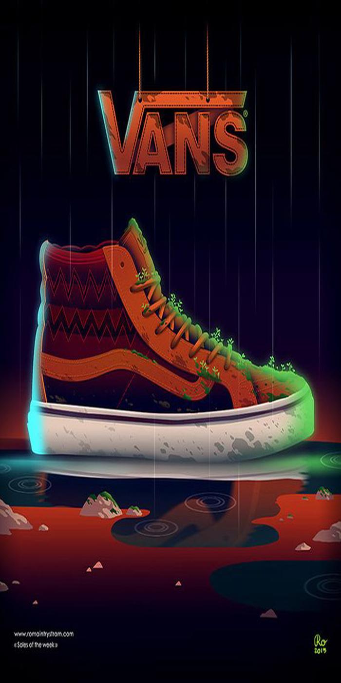 Jual Hiasan dindig Poster sepatu Nike Vans adidas vintage art - Main Image