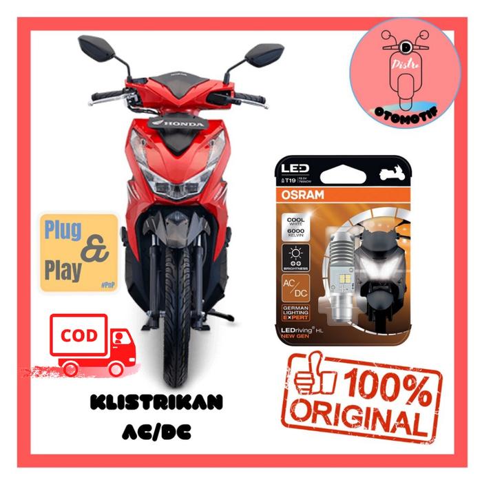 Gambar Lampu Motor LED T19 Honda Beat, FI, ESP FI Osram Original AC/DC dari Distrootomotifid undefined Tokopedia