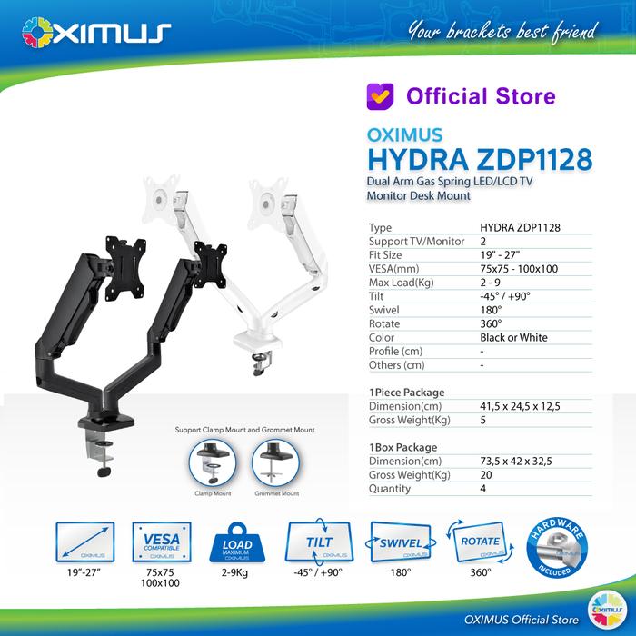 Gambar BRACKET TV LED LCD MONITOR GAS SPRING OXIMUS ZDP1128 1128 TILT SWIVEL dari Oximus Indonesia undefined Tokopedia