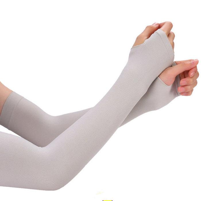Gambar Handsock/Arm Sleeve Manset Tangan Jempol Wanita Import Premium - Abu-abu dari Loop Clothing Shop undefined Tokopedia