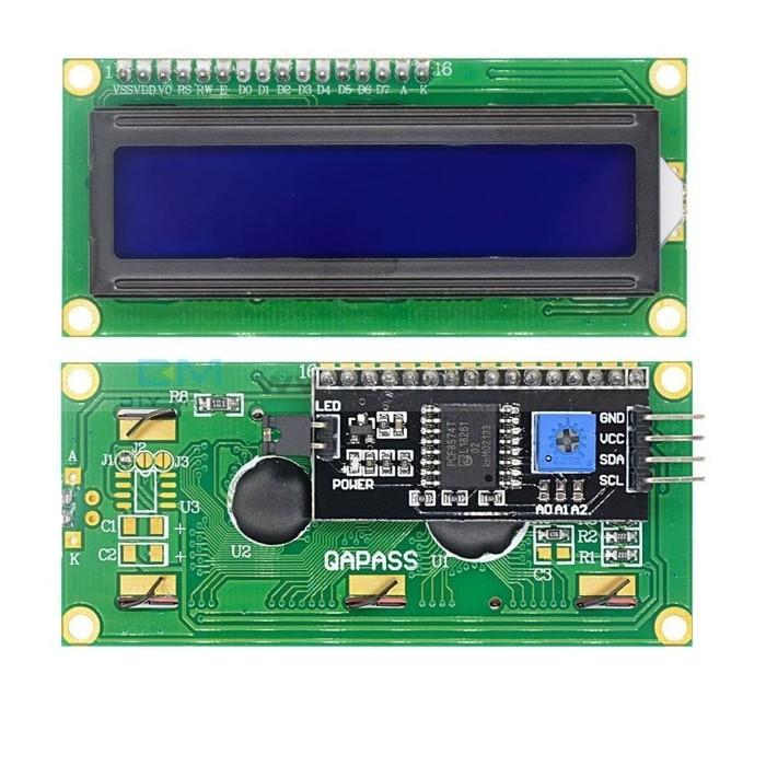 Gambar LCD 16x2 With i2c - Biru dari wiksa tech jaya undefined Tokopedia
