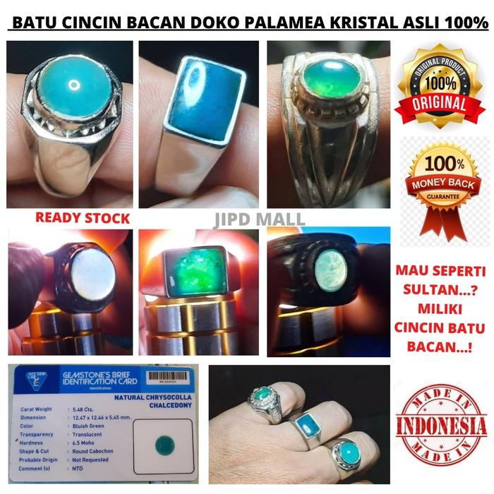 Gambar Batu Permata Cincin Bacan Doko Palamea Asli Kristal 100% Original 1011 dari JIPD MALL undefined Tokopedia