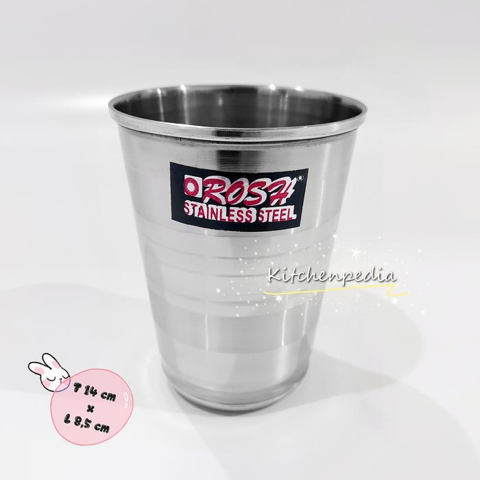 Gambar Gelas Stainless Tebal Tango Cangkir Air Minum Serbaguna Rosh 14x8,5 Cm dari Kitchenpedia New undefined Tokopedia