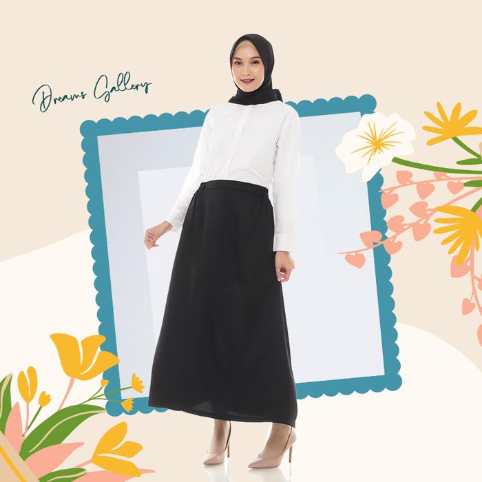 Gambar Rok Bawahan Wanita Muslim Basic Skirt Polos Jumbo Terbaru All Size - Hitam, All Size dari ZDreams undefined Tokopedia