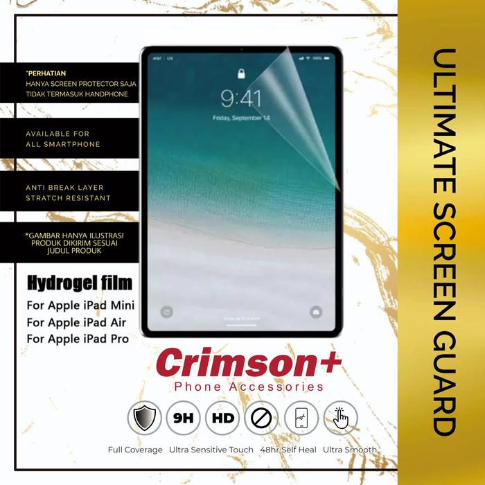 Jual APPLE IPAD 2019 HYDROGEL SCREEN PROTECTOR ANTI GORES