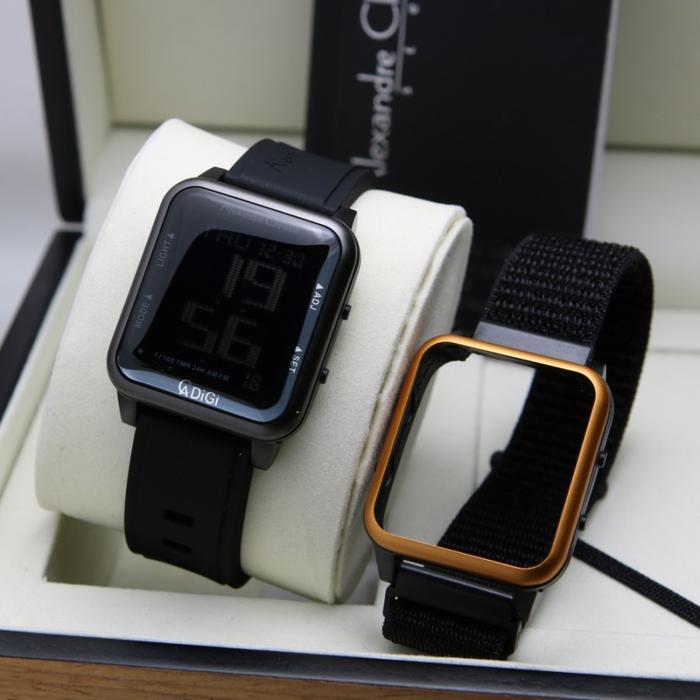 Gambar ALEXANDRE CHRISTIE AC9344 AC 9344 DIGITAL FREE STRAP ORIGINAL - black dari GF Jam Original undefined Tokopedia