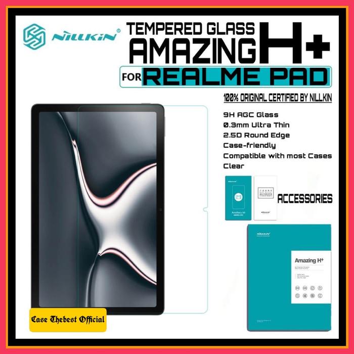 Gambar REALME PAD TEMPERED GLASS NILLKIN AMAZING H+ ORIGINAL SCREEN PROTECTOR - Clear dari Case Thebest undefined Tokopedia