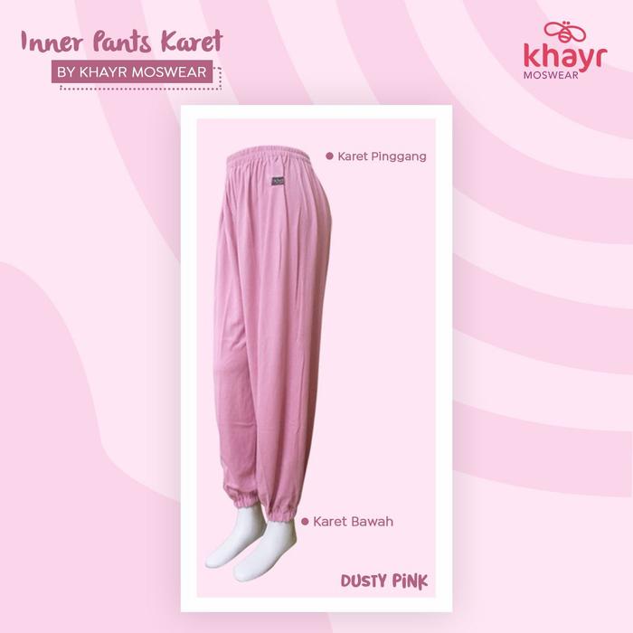 Gambar Inner Pants Karet dewasa by Moswear Khayr Ori Celana dalaman Gamis - Dusty pink, XL dari tsaorayunik_store undefined Tokopedia