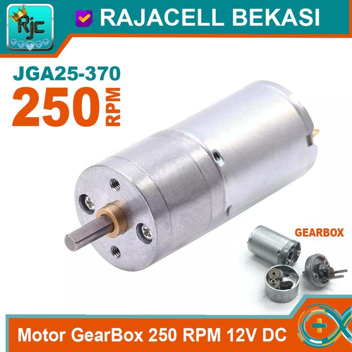 Gambar Motor DC Gearbox 12V 250Rpm Gear Box High Torque 8.8Kgcm Shaft 4mm dari Rajacell Bekasi undefined Tokopedia