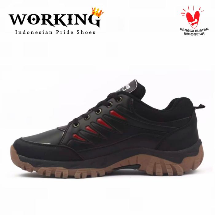 Gambar Working Original Sepatu Safety Pria Sepatu Gunung Sepatu Hiking Outdor - Hitam, 38 dari Working Official undefined Tokopedia