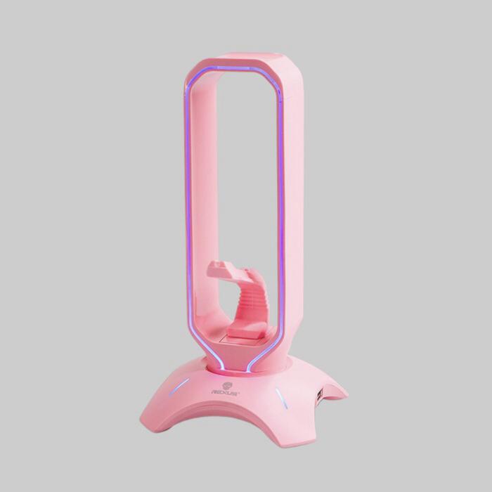 Gambar Stand Headset Rexus Bungee J3 with RGB Led Dudukan Headphone ging J 3 Hitam Putih - Pink dari Click & Go Tokopedia undefined Tokopedia
