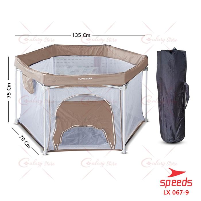 Gambar SPEEDS Kolam Mandi Bola Lipat Playpen Anak Lipat Keranjang Mandi Bola Anak Mainan Tenda 067-9 - 067-9 Gold dari Calary Toys undefined Tokopedia