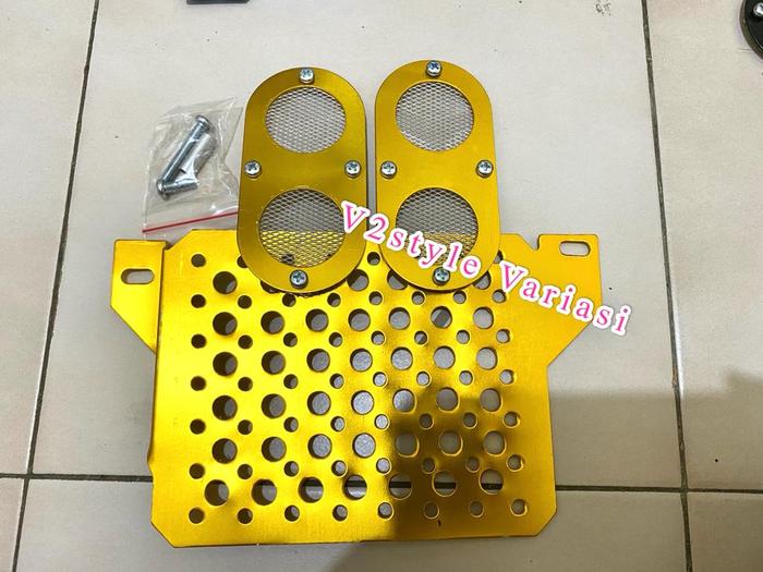 Gambar SET COVER RADIATOR + DIFUSER VENTILASI UDARA NMAX LEXI SOUL ALL AEROX - GOLD dari VISHOP JKT undefined Tokopedia