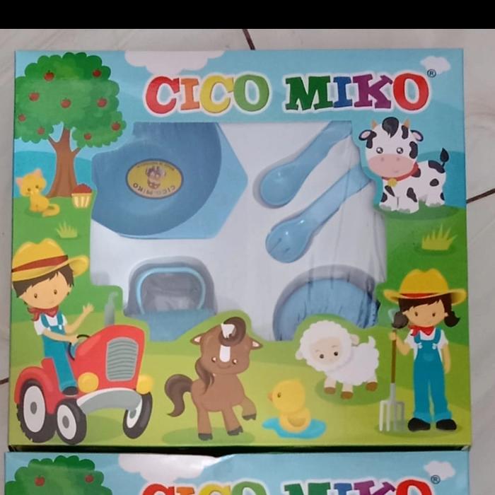 Gambar Cico Miko Feeding Set Bayi Standart / Set Sambang Bayi - Biru dari elania collection undefined Tokopedia