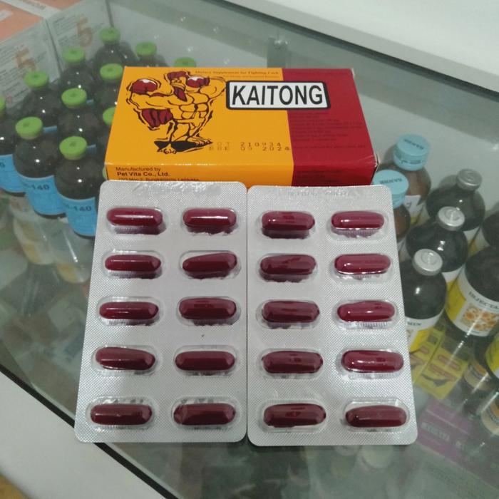 Gambar Kaitong 20 kapsul vitamin doping ayam adu meningkatkan stamina & nafas dari Berkah Rabbit Wonk undefined Tokopedia