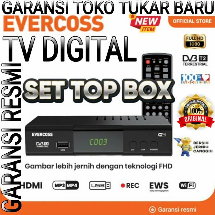 Gambar Set Top Box Evercoss digital TV receiver Full HD Suport Youtube - STB+RCA+D.WIFI dari SILVERS ONLINE undefined Tokopedia