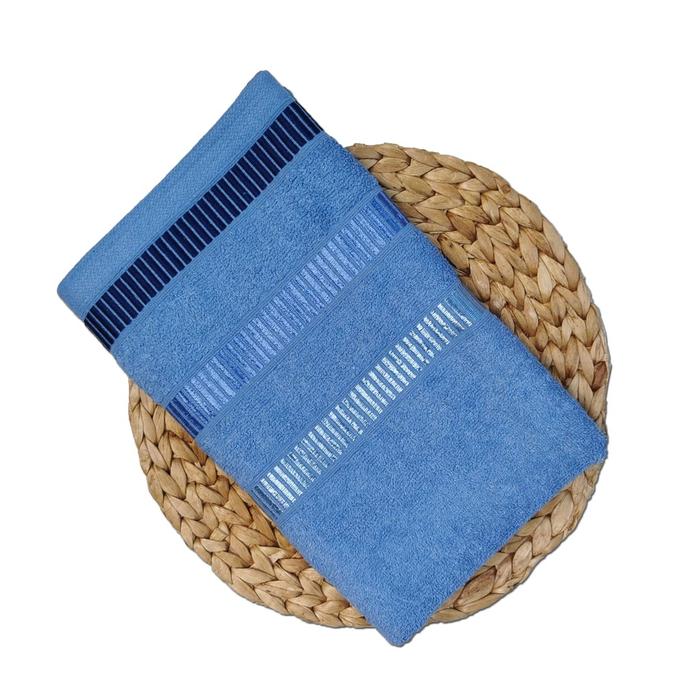 Gambar Handuk Mandi Besar Tebal 140 x 70 cm Bath Towel Bahan Halus Lembut - Biru dari Lucky Luke Merchant undefined Tokopedia