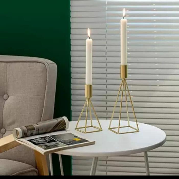 Gambar tempat lilin besi - Gold, Tinggi 5cm dari Berkah Industri Bogor undefined Tokopedia