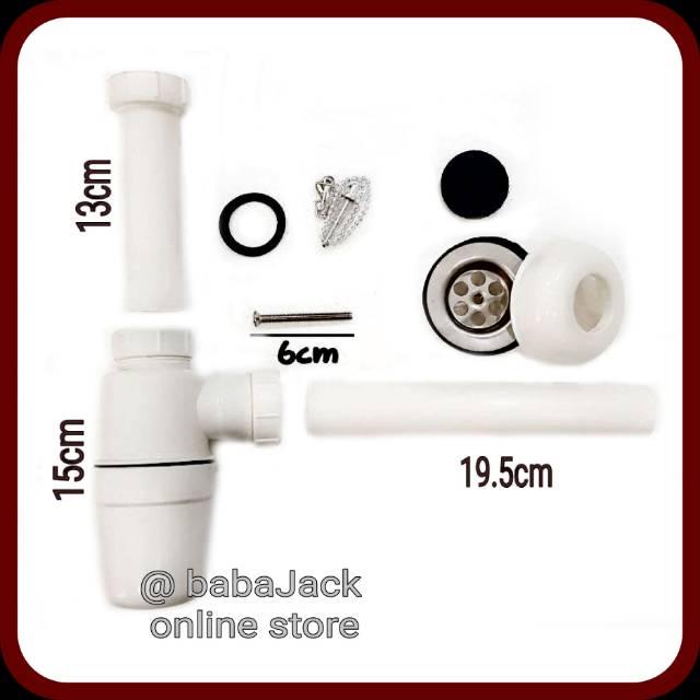 Gambar SIFON BOTOL WASHTAFEL STENLIS MURAH/SIFON BAK CUCI TANGAN - SIFON PVC dari AFIQHA SANITARY SHOP undefined Tokopedia