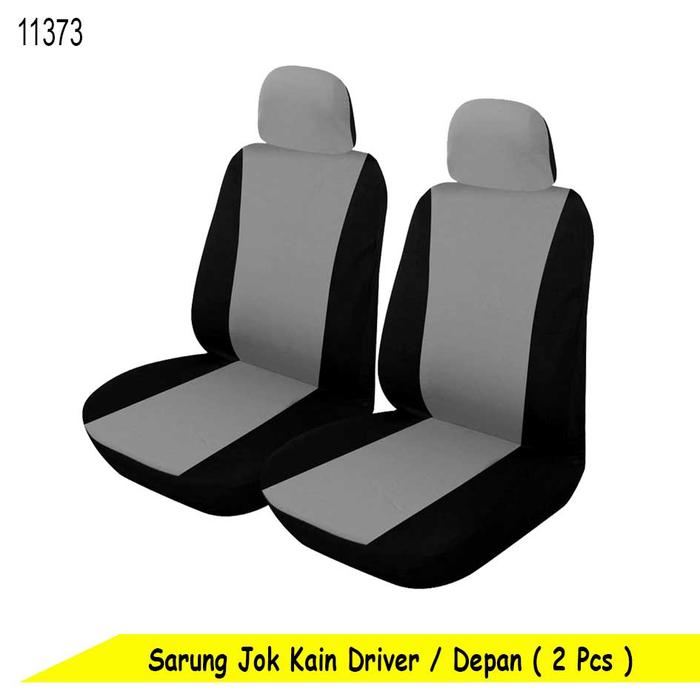 Gambar Car Seat Cover Sarung Jok Mobil Depan Driver Bahan Kain Bungkus Kursi - Hitam Abu dari toserba murah meriah ada undefined Tokopedia