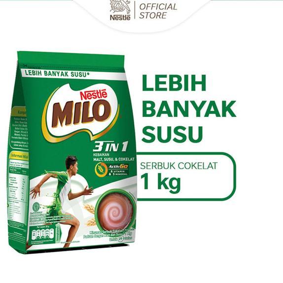 Gambar MILO 3in1 ACTIV-GO Susu Coklat Pouch 1kg dari Cemilan_Mantap3 undefined Tokopedia