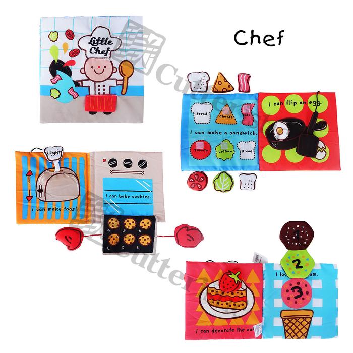 Gambar Soft Book Bayi Newborn Bath Potty Training, Mandi Buku Kain - Chef dari Cutteristic undefined Tokopedia