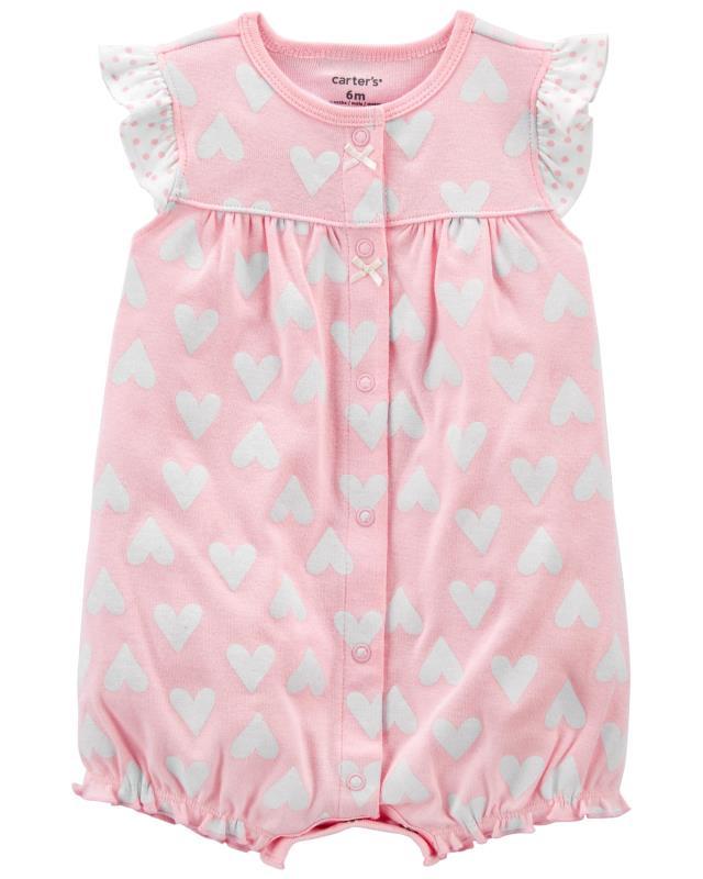 Gambar Jumper Pendek Bayi Perempuan / Jumpsuit Newborn Cowok / Baju Baiy Lucu - Love Soft Pink, 18-24 M dari Mallmarket888 undefined Tokopedia