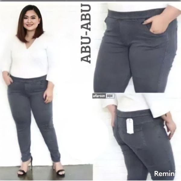 Gambar Celana Jeans Wanita Pinggang Karet - Abu-abu, 30 dari B.R.Z jeans undefined Tokopedia