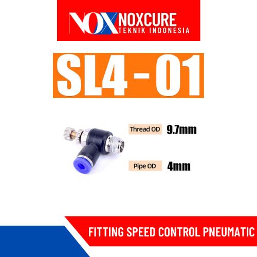 Jual Fitting flow speed control elbow pneumatic MSL - 4-1(1/8 ...