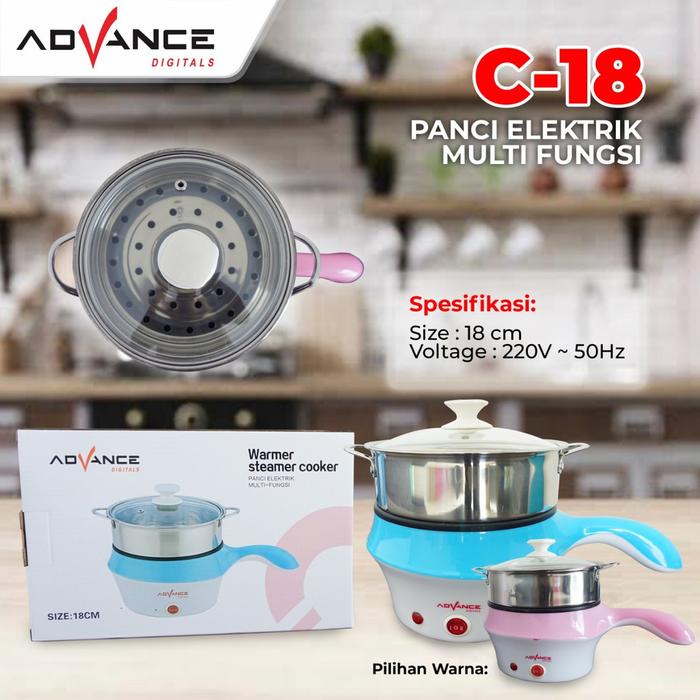 Gambar PANCI LISTRIK ADVANCE C26 PANCI ELEKTRIK SERBA GUNA 26cm ORIGINAL - C-18 dari celced market undefined Tokopedia