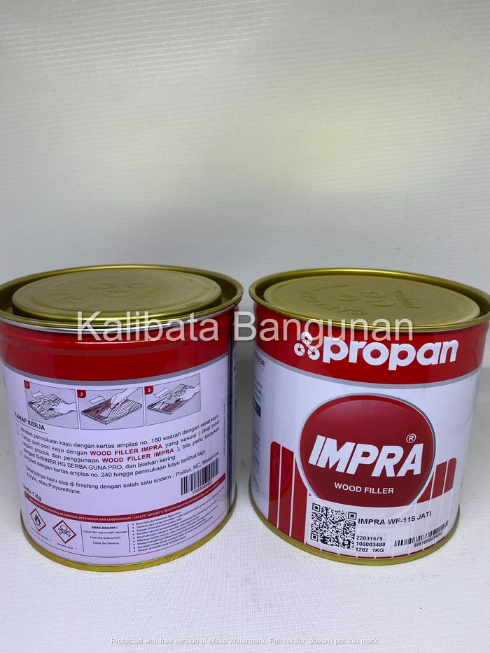 Gambar Dempul Kayu Impra Plamir 115/WoodFiller Jati Kamper/Impra Melamine 1kg - Jati dari Kalibata Bangunan undefined Tokopedia
