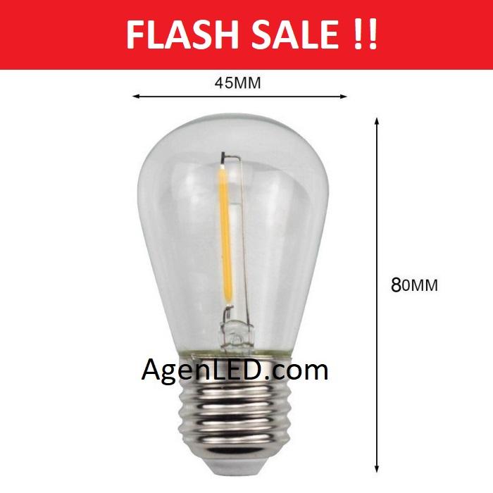 Gambar Lampu LED Filamen 2W Bulb G45 Bohlam pijar 2 w watt edison 4 cafe 3 5 - G45 2W PLASTIC dari AgenLED undefined Tokopedia