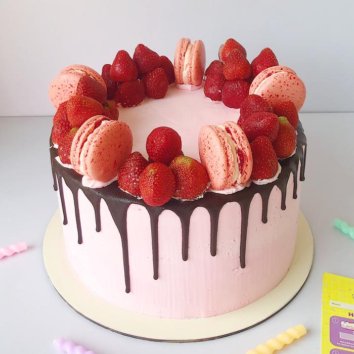 Gambar Two - Tier Ice Cream Cake Premium! - Macaron Berry dari Sweetooth Ice Cream undefined Tokopedia