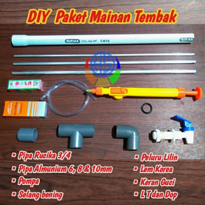 Gambar Paket membuat mainan tembakan - Pipa 1/2 Kecil dari Lapak Hans undefined Tokopedia