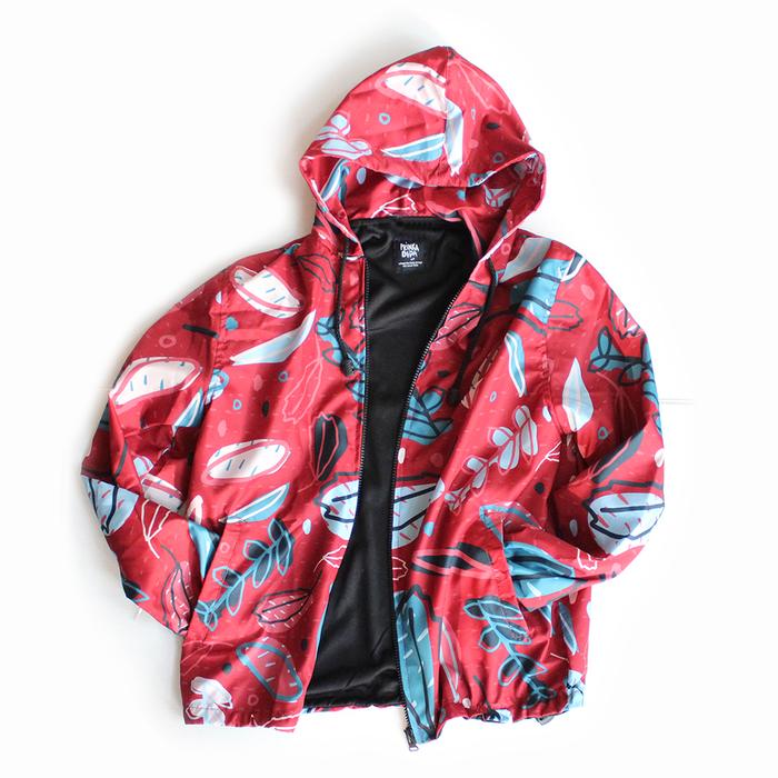 Gambar Jaket Parasut - Dedaunan - Merah - M dari PRINKADIPA undefined Tokopedia