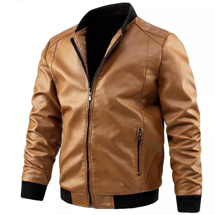 Gambar jaket/jaket pria/jaket kulit pria - tan tua, XL dari RAYYAN JACKET ID undefined Tokopedia