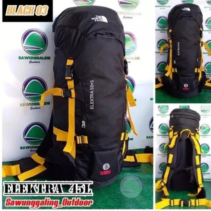 Gambar tas ransel gunung/hiking/camping/outdoor pria TNF seris 45 liter 005 - item tli kuning, tnf 45 Liter dari rizalbag undefined Tokopedia