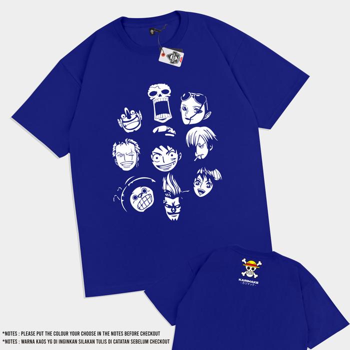 Gambar Kaos Baju Anime ONE PIECE MUGIWARA CREW LUFFY Kaos Anime - Karimake - V1 BIRU, XXL dari KRMK Karimake undefined Tokopedia