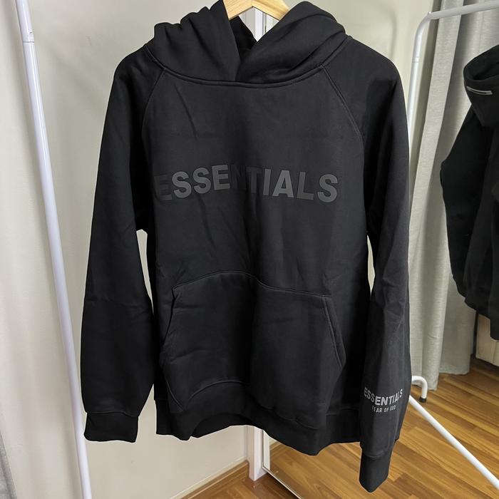 Gambar Essentials Fear of God Pullover Hoodie Sweatshirt - Black, M dari UrbanBase undefined Tokopedia