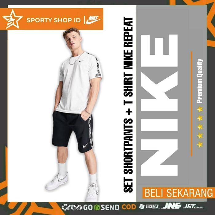 Gambar Set Setelan Olahraga Sport Joging Gym Running Gym Lari Pria Pendek Ori - NIKE REPEAT BW, M dari SportyShopID undefined Tokopedia