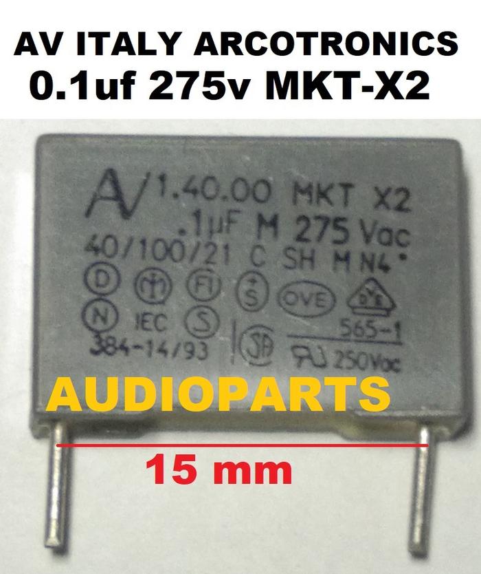 Gambar 0.1uf 275v MKT MKP X2 100n 104 AV ITALY ARCOTRONICS High End Capacitor - MKT-X2 dari Audio Parts undefined Tokopedia