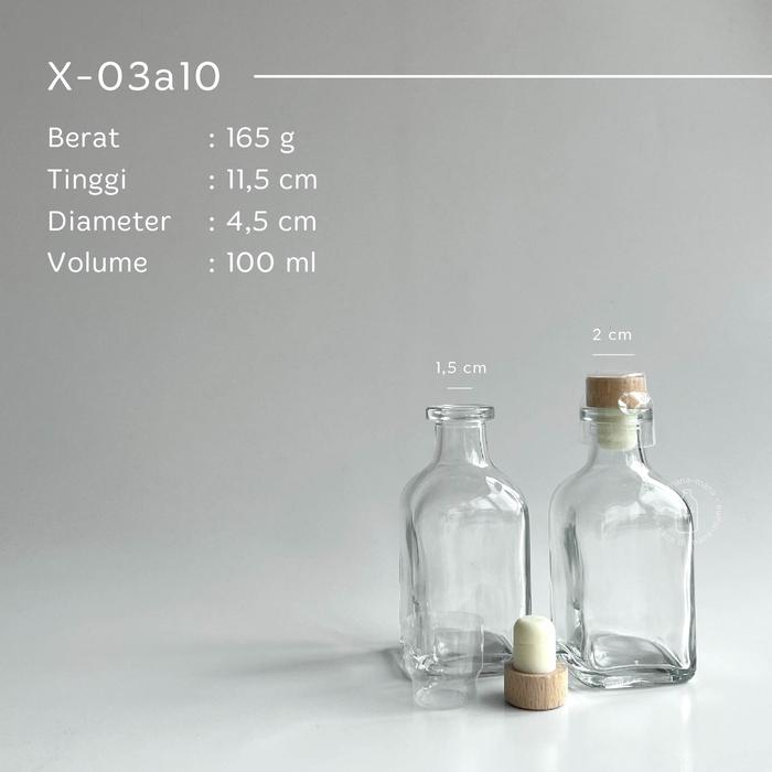 Gambar Botol kaca liquor square bottle - botol kaca liquor kotak- tutup cork - 100ml dari Kaca dimana-mana undefined Tokopedia