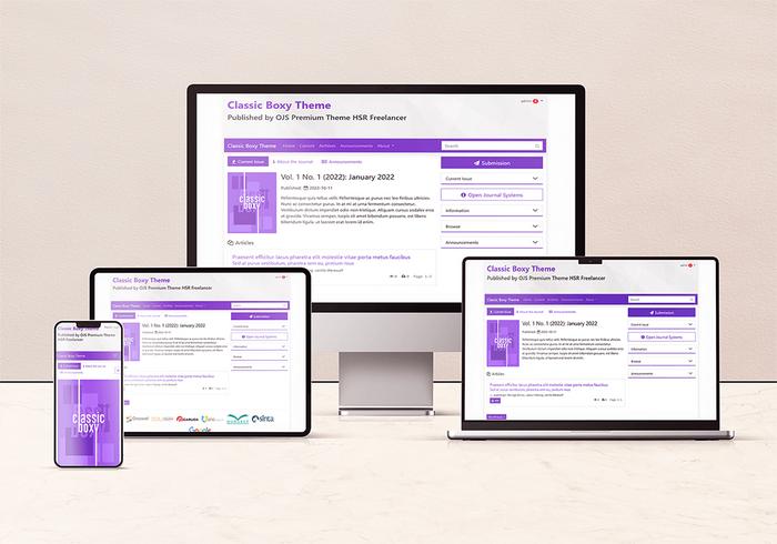 Gambar Classic Boxy Theme/Template untuk OJS 3.2 dan 3.3 - Ungu dari OJS Premium Theme undefined Tokopedia