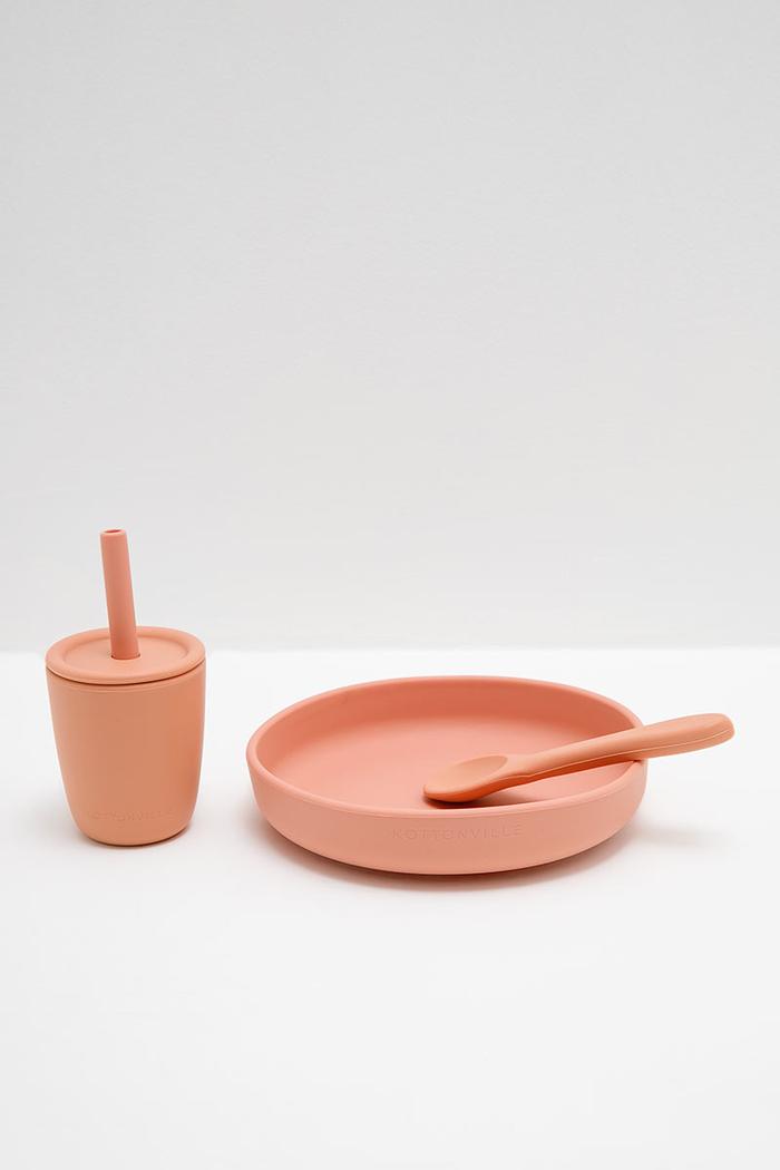 Gambar Kottonville - Set Alat Makan Bayi Feeding Set Silicone Plate Cup Spoon - Muted dari KottonvillexTinyTrend undefined Tokopedia