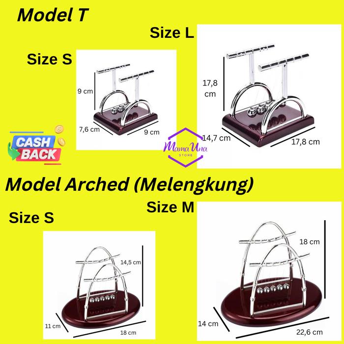Gambar Miniatur Pendulum Newton Hiasan Meja Aesthetic Mainan Edukasi 01 - T Size S dari Mamaunastore undefined Tokopedia