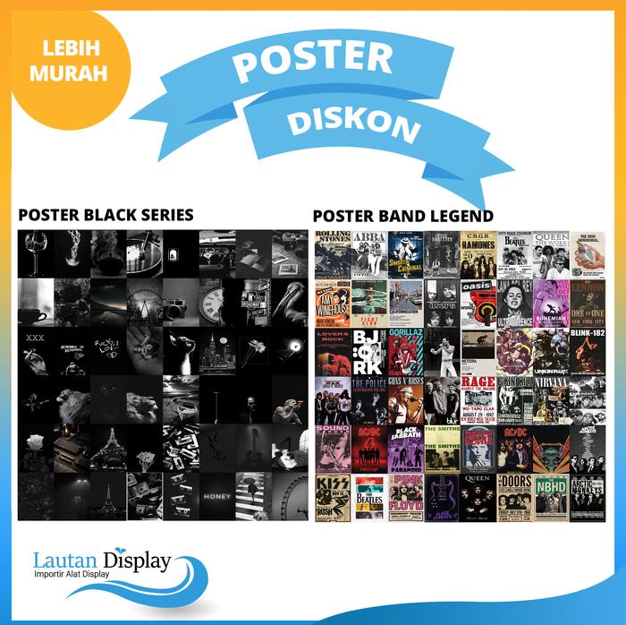 Gambar Poster Dinding Aesthetic Poster Dinding Kamar Hiasan Dinding Dekorasi - Black Series dari Lautan Display undefined Tokopedia