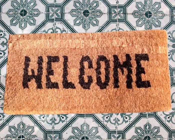 Gambar KESET SABUT KELAPA KESET IJUK 200X50X5 CM READY SILAHKAN - WELCOME 90X45 dari Produsen Kerajinan Umkm Bekasi undefined Tokopedia