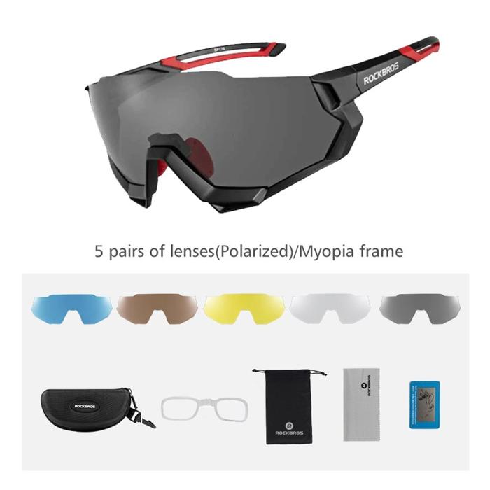 Gambar KACAMATA SEPEDA GOWES ROCKBROS POLARIZED 10131 10132 ANTI UV ORIGINAL - 10131 Hitam dari Rockbrosindo undefined Tokopedia